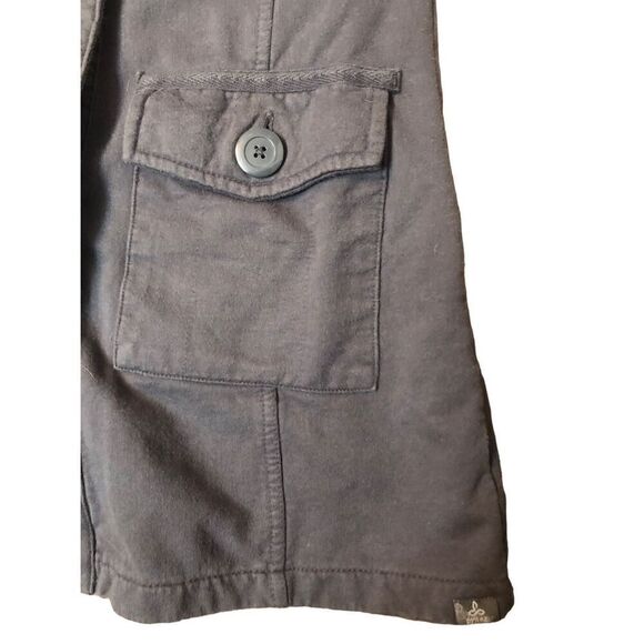 Prana Knit Woven Button Up Pockets Long Jacket Gray XS - Picture 6 of 14